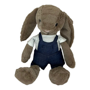 30cm Bunny | Avery with White T-Shirt and Dungaree Shorts