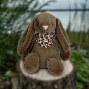 30cm or 35cm Bunny | Avery with brown check shirt